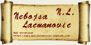 Nebojša Lacmanović vizit kartica